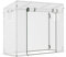 Outsunny Serre de Jardin PE, Serre de Balcon, bâche renforcée 140 g/m², châssis en Acier, Porte zippée Enroulable, pour légumes Plantes Fleurs, intérieur et extérieur, 200 x 76 x 168 cm, Blanc