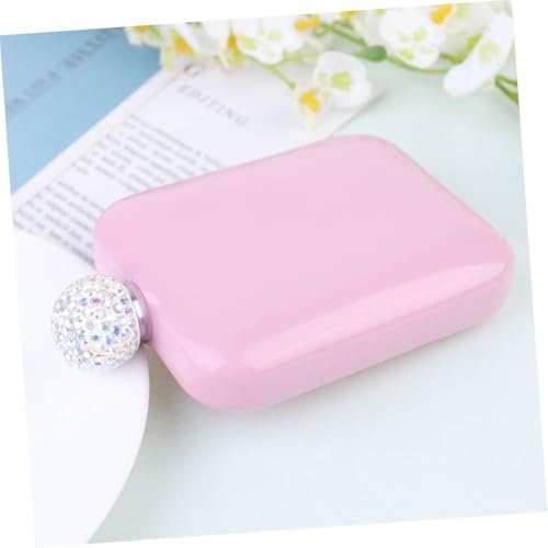 Alipis Mini Wine Pot Portable Small Flagon Women Stainless Steel Wine Bottle Rhinestone Designed for Travel Outdoor