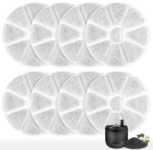 Lot de 8 filtres pour fontaine à chat Philips PAW3210/02, filtre de rechange à charbon actif, triple système de filtration