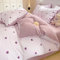 Freyamy Liebe Bettwäsche 155x220cm 2teilig Lila Violett Herz Mädchen Bettwaren-Sets 100% Microfaser Liebesmotiv Romantisch Bettbezug mit Reißverschluss und Kissenbezug 80x80cm