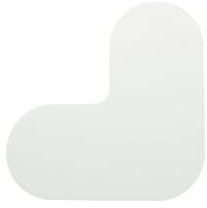 ORGATEX L-Winkel LongLife Rounded Bodenmarkierung | Stellplatzmarkierung Lager | PVC Bodenmarkierungsband selbstklebend I Parkplatzmarkierung Industrie I 90mm, 190 x 190mm (LxB) | 50 Stück, Weiß