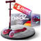 kinnaz ONE, Premium Roller für Kinder ab 3 Jahre, faltbar, Höhe 5fach einstellbar, LED Räder, Diebstahlschutz, Kinderroller ab 2 4 5 Jahre, Scooter von Deutscher Händler (Bordeaux Deluxe)