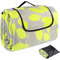Truevaste Picknickdecke 200x200 cm, Wasserdicht Stranddecke XXL, Faltbar Campingdecke Fleece Wärmeisoliert Unterseite mit Aufbewahrungsbeutel für Outdoor Camping Strand, Grün Blattmuster