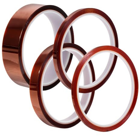 Amosfun 4stücke Teiliges Hitzebeständiges Klebeband Mit Silikonkleber Temperaturbeständig in Elektrisch Isolierend Resistent Gegen Säuren Öle Lösungsmittel Für Löten Sensor Leiterplattenis