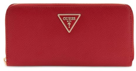 GUESS Porte-Monnaie Laurel II Large Zip Around Wallet Red Rouge