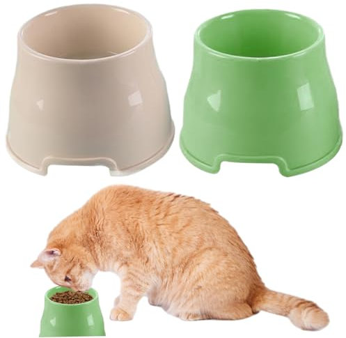 2pcs Bols de Chiens élevés, Non glissé PP Bol de Chiens à Longue Oreille Récipient d'eau Haute capacité pour Les Cocker, Les Beagles et Les Races à Oreilles Longues