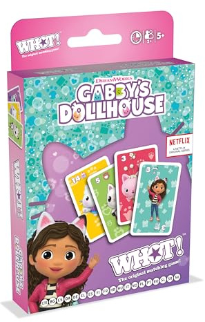 Waddingtons Number 1 Gabby's Dollhouse WHOT! - Match Making Card Game for Children from 5 years old, for 2-6 players Card Matching and Perception - Gift for Child from 5 years