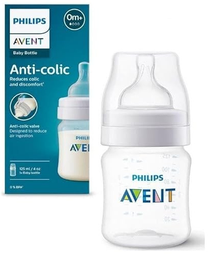 Philips Avent Anti-Colic Baby Bottle, 125 ml, BPA-Free, 0+ Months Baby