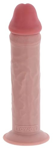 TOYJOY Get Real Deluxe Extra Dick Dildo 35.5 cm – Realistisches Dual Density TPE – Extra breiter Kern für intensive Empfindungen – Mit Saugnapf für freihändige Anwendung