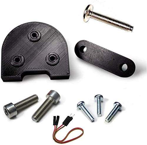 Myfuturshop® Kit piezas para usar ruedas de 10 Pulgadas en patinete Xiaomi M365, Pro, 1S, Essential y Pro2. levanta el guardabarros y el caballete, Accesorio espaciador para neumáticos grandes. Negro