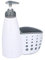 Invero Soap Dispenser Pump with Sponge Caddy Organiser Holder for Kitchens, Bathrooms and Utility Rooms - Keeps Sinks Tidy