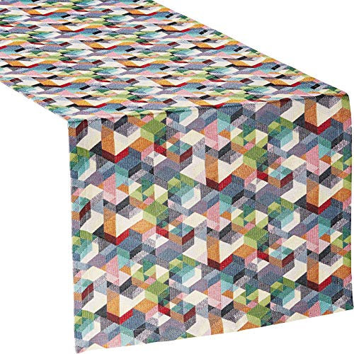 Sander Tischläufer Cubes bunt Größe 50x140 cm