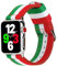 ESTUYOYA Bracciale compatibile con Apple Watch 49mm 46mm 45mm 44mm, (42mm-Serie 1-3), Fascia in Nylon Bandiera d'Italia per iWatch Series 10 9 8 7 6 5 4 3 2 1 SE Ultra 2 - Argento