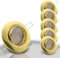 trendlights24 Decora LED Einbaustrahler 230V Gold Messing rund, 5er Set Spots 6W 450 lm GU10 Warmweiß, Decken Einbauleuchte 68 mm, schwenkbar