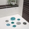 AnTina TAPES Anti Rutsch Aufkleber mit Motiven im Set für Dusche und Badewanne, rutschsicher, Wieder entfernbar (Kreisel, blau)