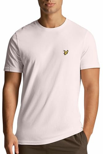 Lyle & Scott Uomo T-Shirt Tinta Unita Rosa Chiaro M