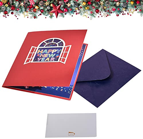 Weihnachtspop-Up-Karten, 3D-Weihnachtskarten, Pop-Up-Grußkarten mit Umschlägen, niedlicher Weihnachtsmann, Elch, Frohe Weihnachten, niedlicher Weihnachtsmann, Frohes neues Jahr, Luxus-Weihnachtskarten