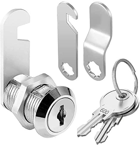 Litensh Cerradura de Buzón de 20 mm, Leva de Armario Con Llave Igual, para Cajones, Tocador y Puerta