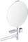 Ideal Standard - Alu+, Beauty Bar pour la Salle de Bain, Miroir Diamètre 50 cm, Tablettes de Rangement, Porte Serviettes, Argent Mat, BD587SI