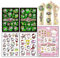 (Gift Package)60pcs 4 sheets Hello Kitty Temporary Tattoos for Kids Party Supplies, 2 Sheet Glow-in-the-dark Tattoo included. …