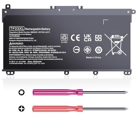 TF03XL TF03041XL Laptop Battery for HP Pavilion 14-BF 14-BK 14-BP 14-CD 15-CC 15-CD 15-CK 17-AR 14-bf0xx 14-bk0xx 14-bk1xx 14-cd0xxx 14-cd1xxx 15-cc0xx 15-cc5xx 14-bf101na 14-bf153sa bk069sa