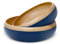 TPIA 11.81 Spun Bamboo Fruit Bowl, Bamboo fruit basket, fruit bowl for kitchen counter, Decorative Bowl,Fruit bowl,Wooden bowl,Decorative bamboo bowl,Bamboo salad bowl(Blue pack of 2)