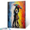 Tucocoo Couple Lover Regenschirm Malen nach Zahlen für Erwachsene, Graffiti DIY Ölgemälde Kits auf Leinwand mit Pinseln und Acrylpigment, Regenbogen Street Art Bild für Wohnkultur 40 x 50 cm