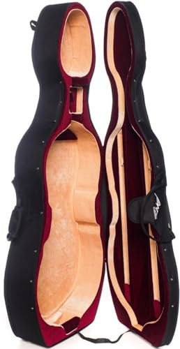 Schiuma Custodia per Violoncello 4/4 Classic Nero, Bordeaux - Beige M-case