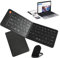 ROCKIA Foldable Keyboard | Foldable Pocket Keyboard - Ultra Slim Portable Folding Keyboard for Most Tablets, Laptops and Smartphones, Supports 3 Devices