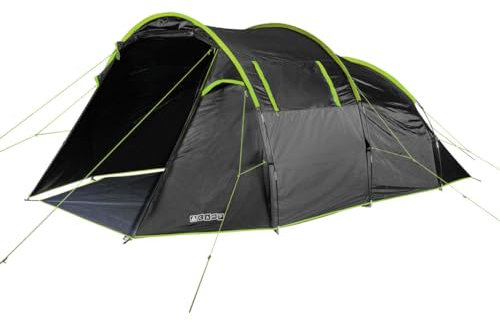 TENTCAMP Alex - Zelt 5 Personen 485x320x200cm Ultraleicht – Familien Tunnelzelt mit Vorzelt wasserdicht bis 3000mm Wassersäule - Für Camping, Outdoor & Festivals - 5 Mann Zelt mit Lüftungsöffnungen