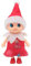 GUIZIYAO Weihnachtself, Winzige Elfen-Puppe, Weihnachtselfen Figuren Mini Elfen, Kleiner Helfer des Weihnachtsmanns Mit Beweglichem Kopf Und Füßen, Little Elf Puppe Spielzeug für Jungen Mädchen (Rot)