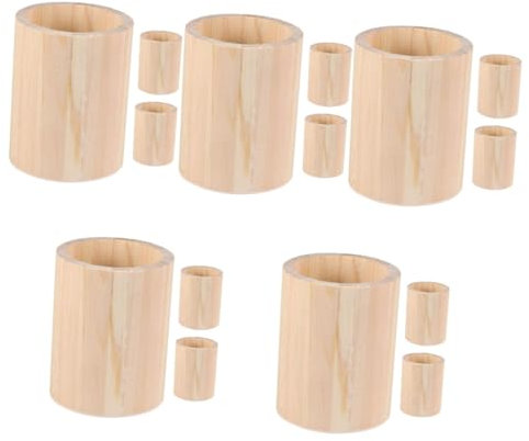 RORPOIR 15pcs Pen Holders Unfinished Brush Pen Container for Creative Storage Lightweight Desktop Organizer for Makeup Brushes Stationery