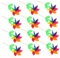CIYODO Blumen Windrad Garten Deko Regenbogen Blumen Windräder Für Kinder Gartenwindmühlen Kinderwindmühlen Gartendekoration Windmühlendekoration