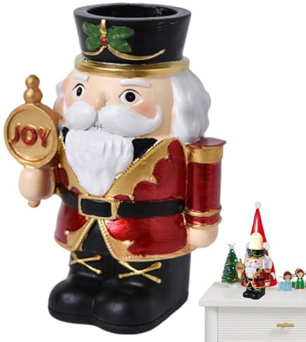 Nussknacker-Kerzenhalter, Nussknacker-Weihnachtskerzenhalter | Tischkerzenhalter - Weihnachtssoldaten-Marionettenspielzeug, Haushalts-Nussknacker-Kerzenständer für die Tischplatte im Wohnzimmer