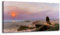 MHARTK66 Rosa und Violetter Sonnenaufgang Leinwand Bilder, 50x100 cm Groß Wandbilder Wohnzimmer Löwe Bild Aesthetic, Modern Tier Wanddeko Kunstdruck Schlafzimmer Badezimmer Büro Esszimmer Küche