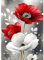 MXJSUA Peinture Diamant Adulte, Fleurs de Coquelicot 5D Diamond Painting Complet, Diamant Strass Point de Croix Cristal Painting, Diamant Kit Murale Décoration, 30x40 cm