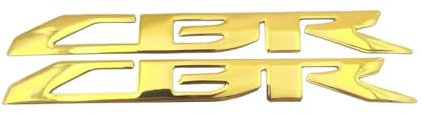 XNASU Personalizzato per Honda CBR 300 600 1000 RR Racing Carburante Serbatoio del Gas Carenatura Adesivi Logo Etichetta Distintivo Emblema Decalcomania(Oro)