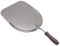 GREGORIOSTORE Pala per Pizza in Acciaio Inox, 30x33 cm, Manico Corto in Legno, per Forni a Legna, Made In Italy