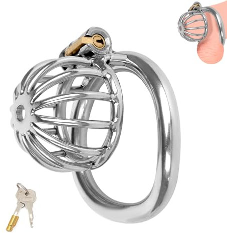 GKLWEJ Cage De Chasteté, Chastity Cage avec Cock Ring, Cage De Chasteté Métal Homme, Cock Cage Men Sex Toýs Pour Punition Sextoyse Couple Plaisir