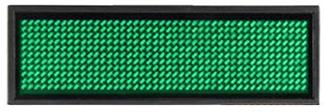 jiingekk Namensschild, LED-Digital-Namensschild, programmierbar, scrollend, wiederaufladbar, Messe-, Visitenkarten-Bildschirm, Grün