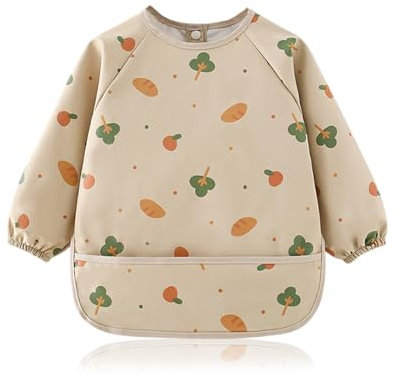 Tovbmup Baby Lätzchen mit ärmel,Wasserdicht Ärmellätzchen mit Tasche,Weiches und Hautfreundliches Material, Lätzchen zum Stillen,Kinderlätzchen für Essen Kunst Handwerk Malerei Bemalen