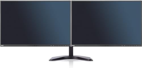 COMPUCLEAR Dual Monitor Bundle – 2x FlexScan EV2450 23.8 IPS Full HD (1920x1080) Bezel-Less Displays, HDMI/DP/VGA/DVI, Speakers, USB Hub, Adjustable Stand, Black (Renewed)