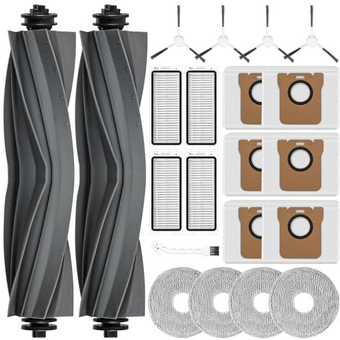 22 pezzi accessori per robot aspirapolvere Dreame L20 Ulitra, set di ricambio per L20 Ultra, 2 spazzole principali, 6 sacchetti per la polvere, 4 tamponi, 4 filtri HEPA, 4 spazzole laterali, 1