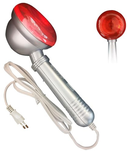 GUOMIS Infrarotlampe,Rotlichtlampe,Wärmelampe,10 Watt, Einstellbare hohe und niedrige Temperaturen zur Linderung von Muskelschmerzen und Förderung der Blutzirkulation