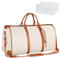 Packli Reisetasche Handgepäck mit Rollen – Weekender Damen PU Leder Wasserfest – Faltbare Kleidersack Tasche mit Schuhfach – Handgepäcktasche für Reisen & Geschäftsreise (Beige, Standard)