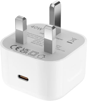 iphone 17 pro Charger,New 40W Dynamic Power Adapter with 60W Max,USB C Fast Charger Wall Chargers for iphone Air/17/17 pro/17 Pro Max/ipad Pro 13/ipad Air 13