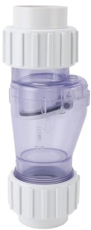 LjwZekyrnt Clapet anti-retour de piscine professionnel 1,5 pouces clapet anti-retour de piscine transparent équipement de piscine