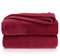 heimtexland Kuscheldecke flauschig Flanell Wohndecke warm Oekotex Tagesdecke Überwurf Sofadecke fusselfrei Fleecedecke Super Soft XL Decke 150x200 cm Typ380 Bordeaux weinrot