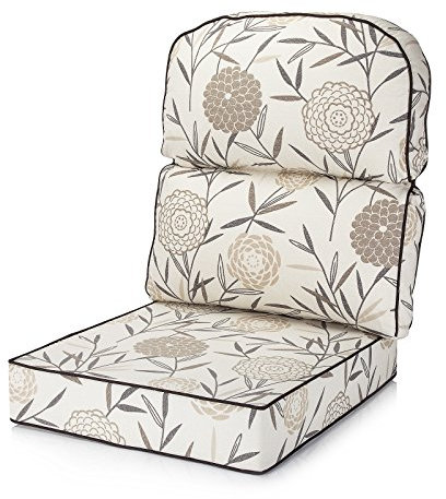 Alfresia Java Cane Conservatory Cushion - Chair Replacement Cushion, Low Back, Cotton Shell, Thick Foam Filling, Chair Cushion, For Conservatory Furniture, Range of Patterns(Bamboo Natural)