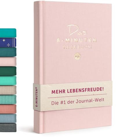 6-Minuten Tagebuch für Erwachsene 2025 (Das Original) - Dankbarkeitstagebuch, Wissenschaftlich Fundiertes Journal Buch - Achtsamkeitstagebuch für Mehr Resilienz & Selbstliebe